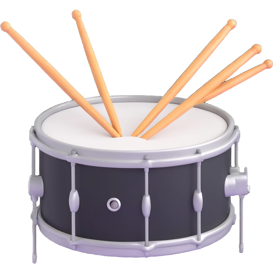 snare drum with drumsticks emoji