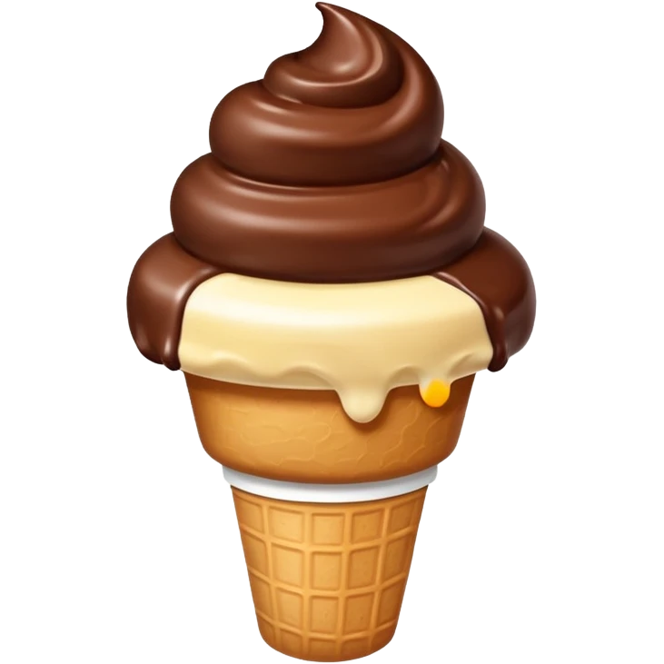 Brown Ice cream emoji