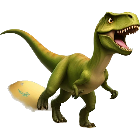 t rex surfing emoji