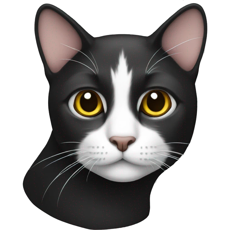 Cat negro y blanco emoji