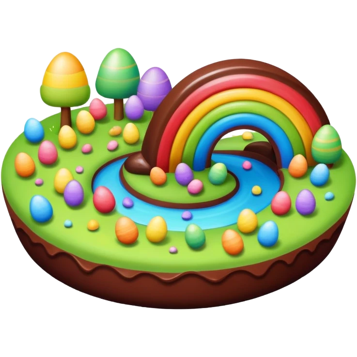 easter rainbow chocolate candy landscape  emoji