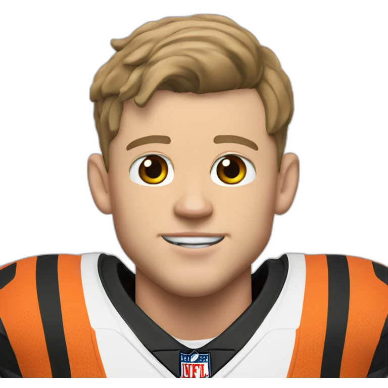 joe burrow as a cincinnati bengal emoji