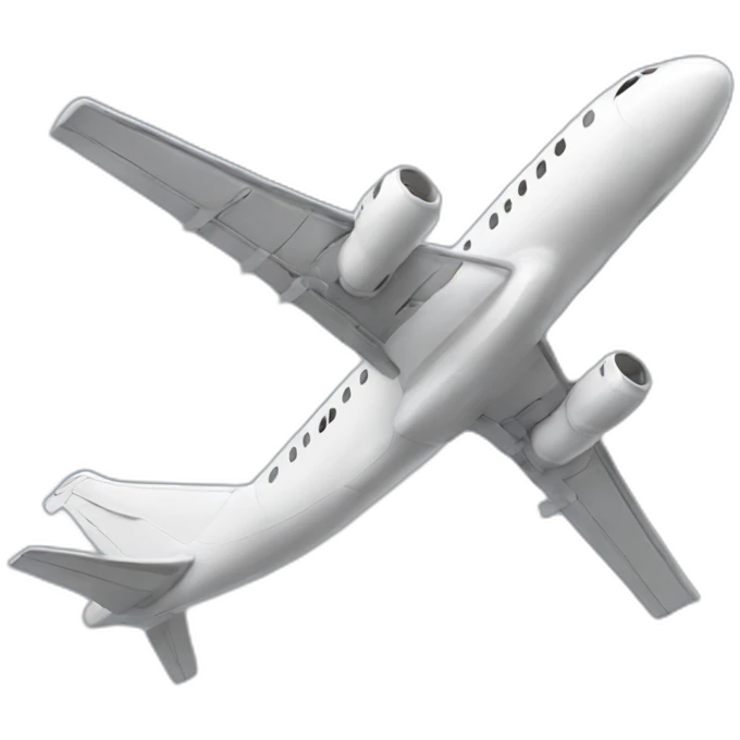 happy plane with face and eyes nose and mouth emoji