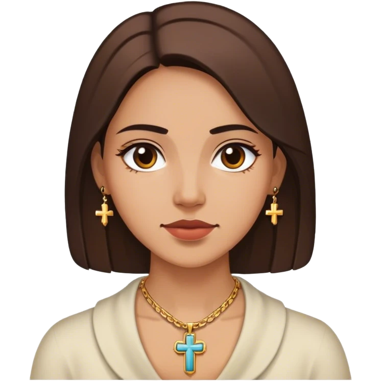 woman  neck cross emoji