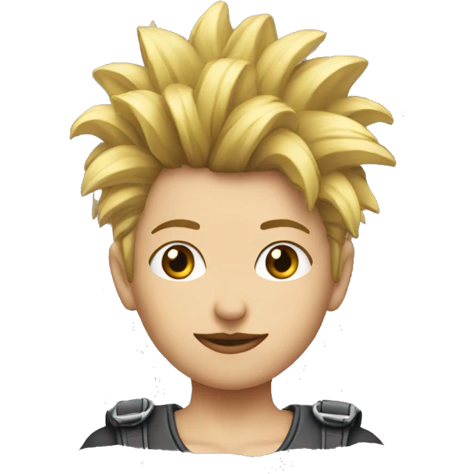carita redonda iPhone con cresta punky emoji