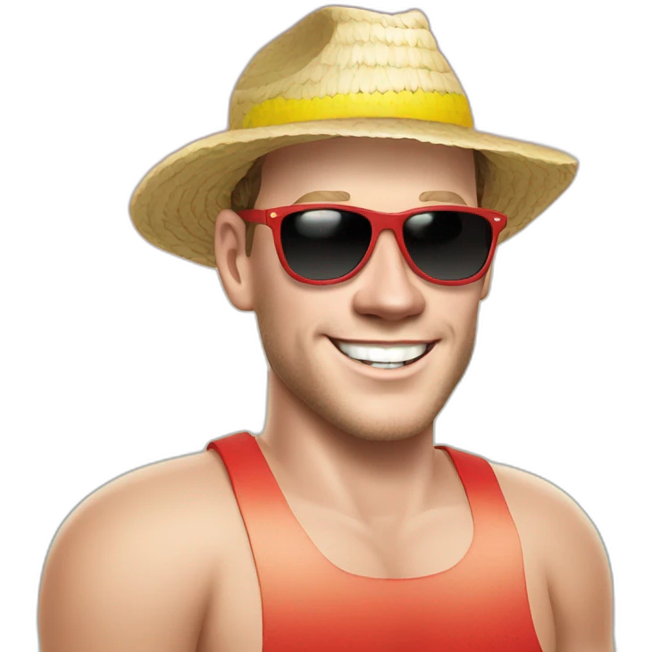 Jonathan Toews as beach bum emoji