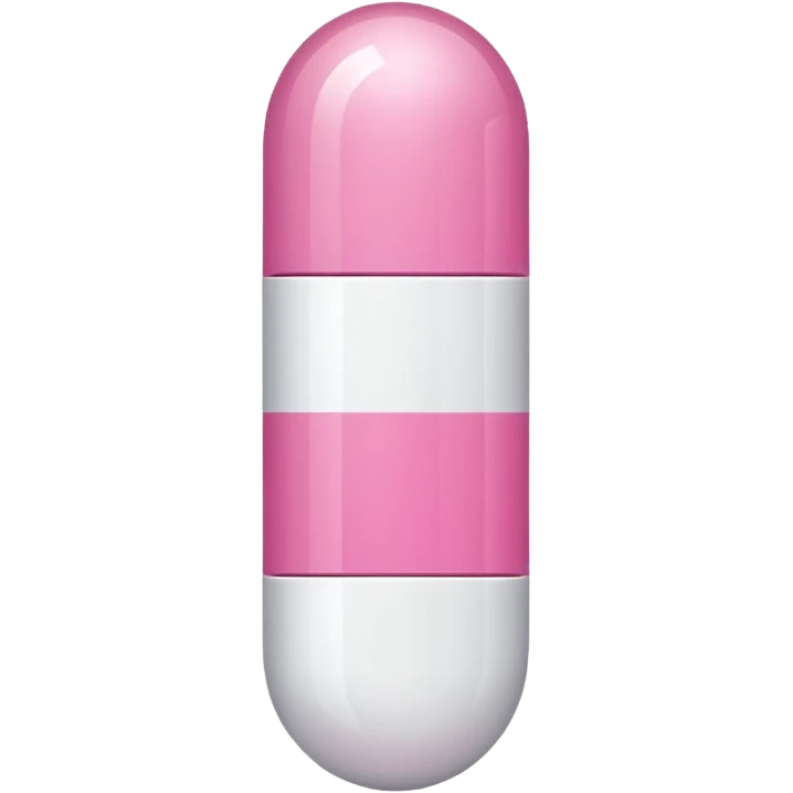 pink and white capsule emoji