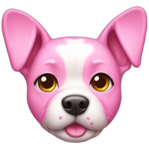 Pink dog emoji