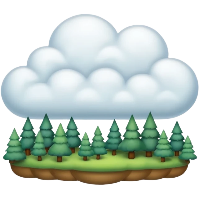 Dream cloud with forest inside emoji