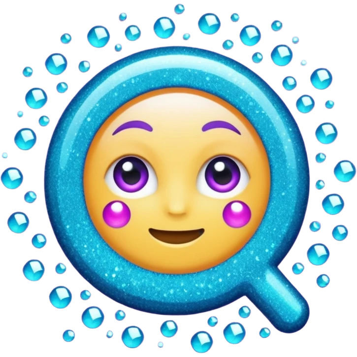 glitter purple and cian bin emoji