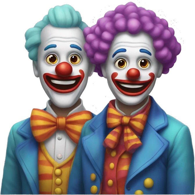 Two clowns  emoji
