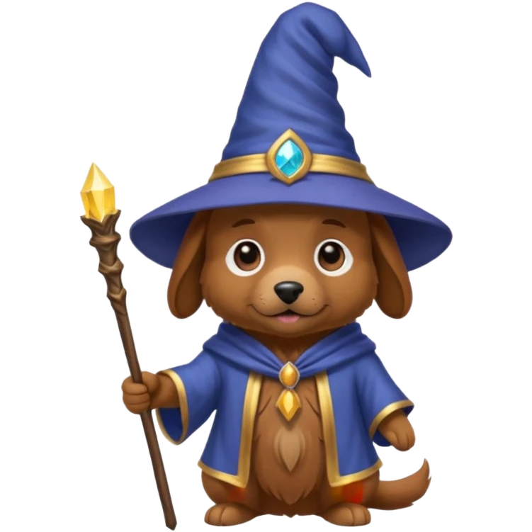 Dog wizard emoji