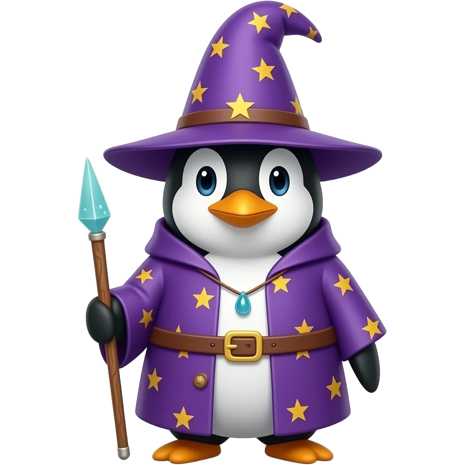Penguin Wizard emoji