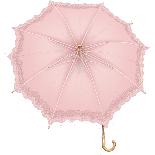 pastel pink lace umbrella emoji