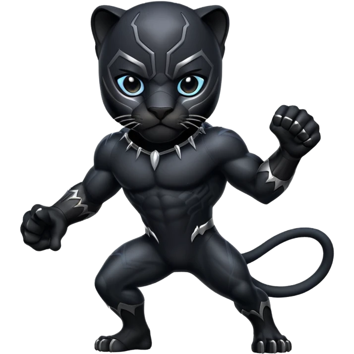 Running black panther emoji