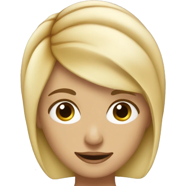 A snail with blonde hair and a woman’s face  emoji