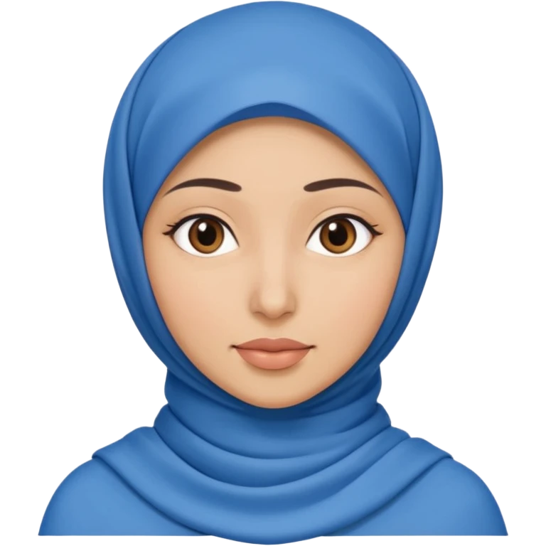 TikTok hijabi in a blue hijab with some neck showing  emoji