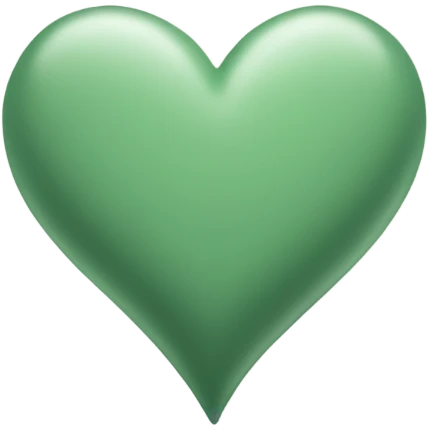 Sage green heart emoji