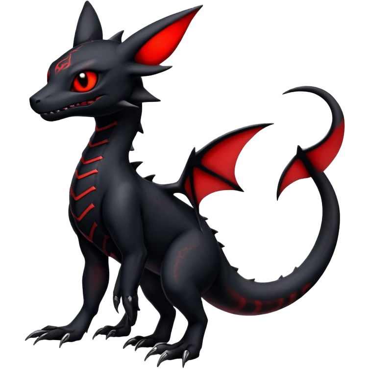 Dark Edgy Salandit-Umbreon-Fakémon-hybrid-creature (full body)  emoji