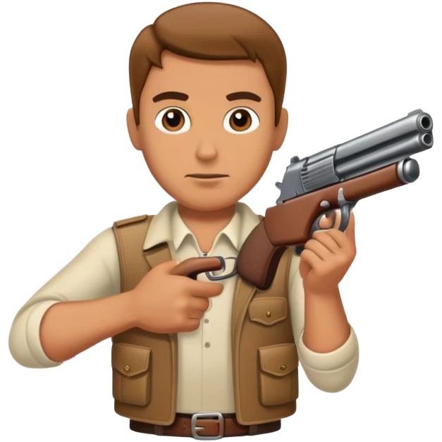Man holding gun emoji