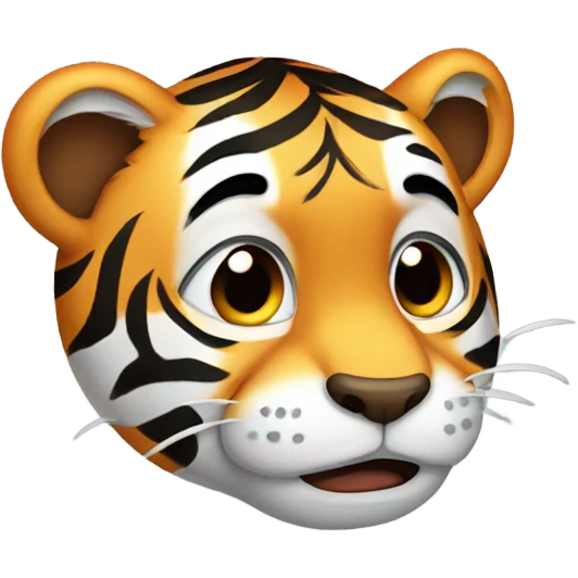 Tiger crying tears emoji