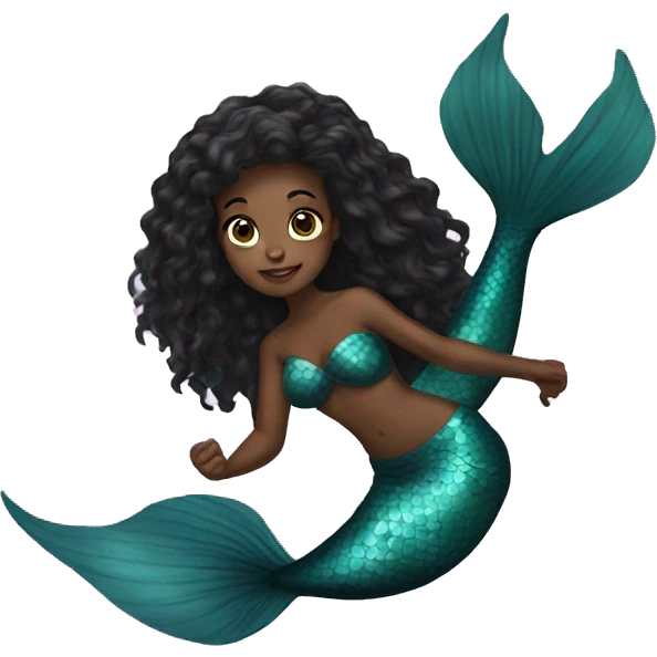 Black mermaid  emoji