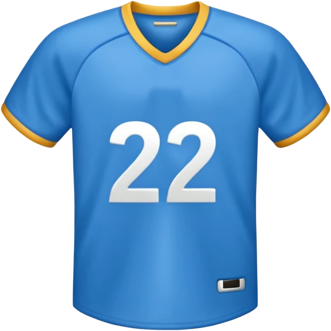 Jersey with number 22 emoji