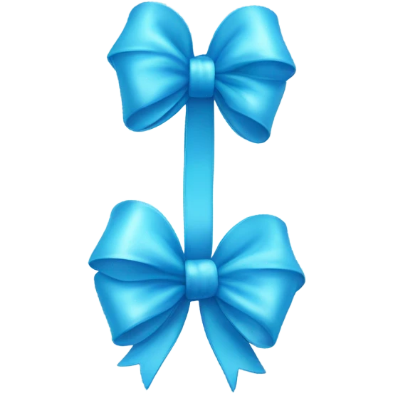 A cute blue bow ￼ emoji