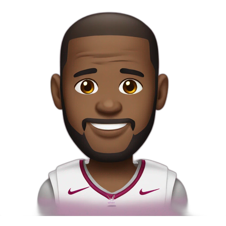 Lebron James kawaii cute face emoji