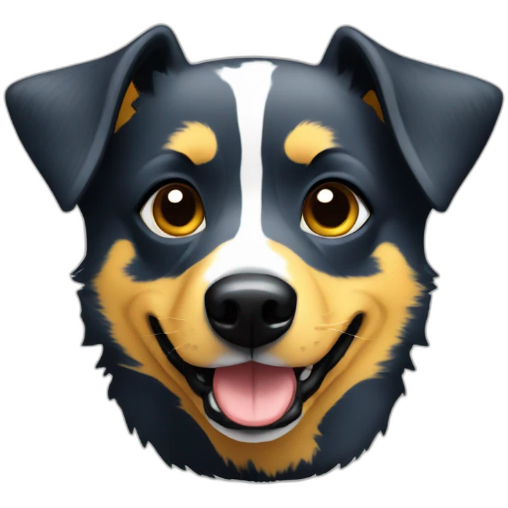 Blue yellow and black heeler dog emoji