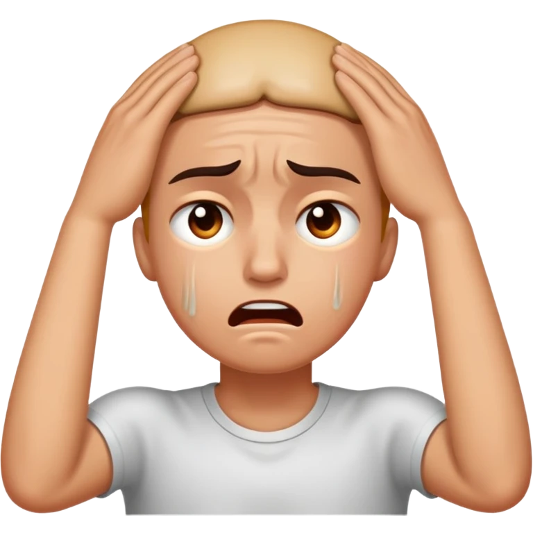Sweat, anxiety, headaches, anguish, anger emoji
