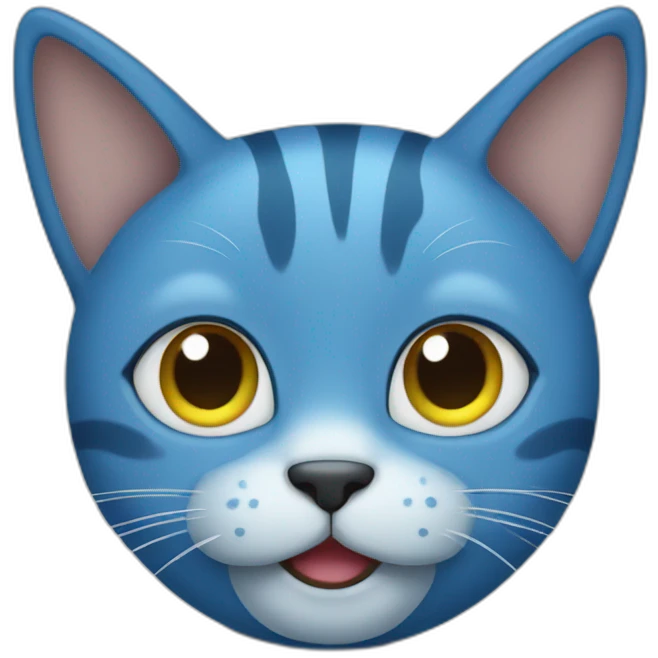 blue cat smiley emoji