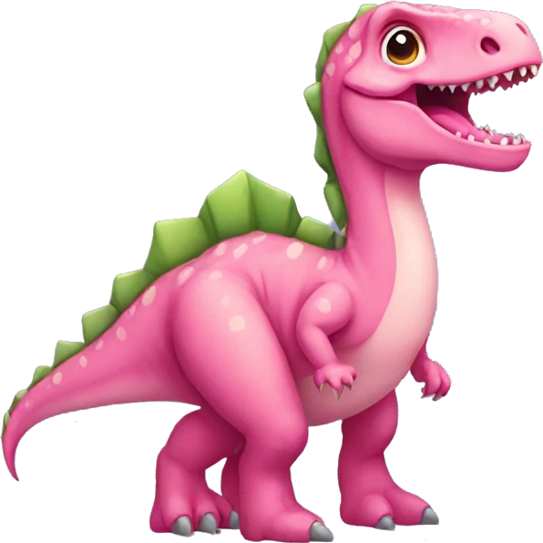 Dinosaur with pink bow emoji
