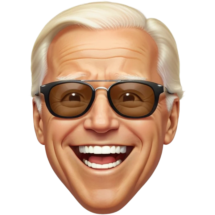 Joe Biden  laughing sunglasses emoji