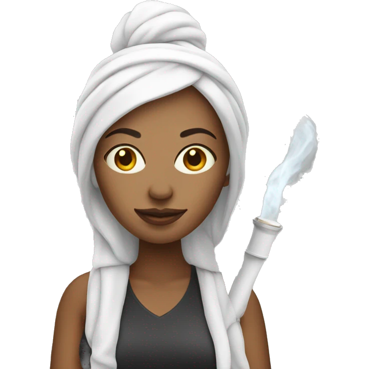 white hookah woman emoji