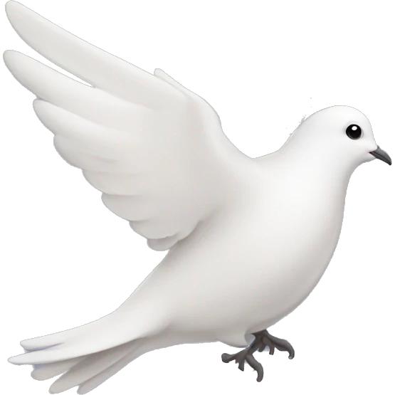 a dove with an olive branch in it's mouth emoji