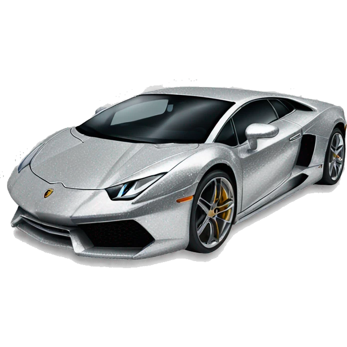 Silver glitter Lamborghini emoji