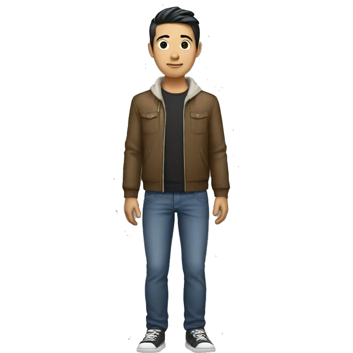 full body asian male emoji