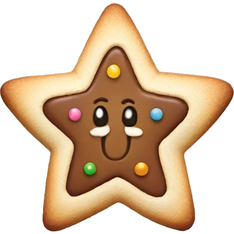Christmas Cookie star shape  emoji