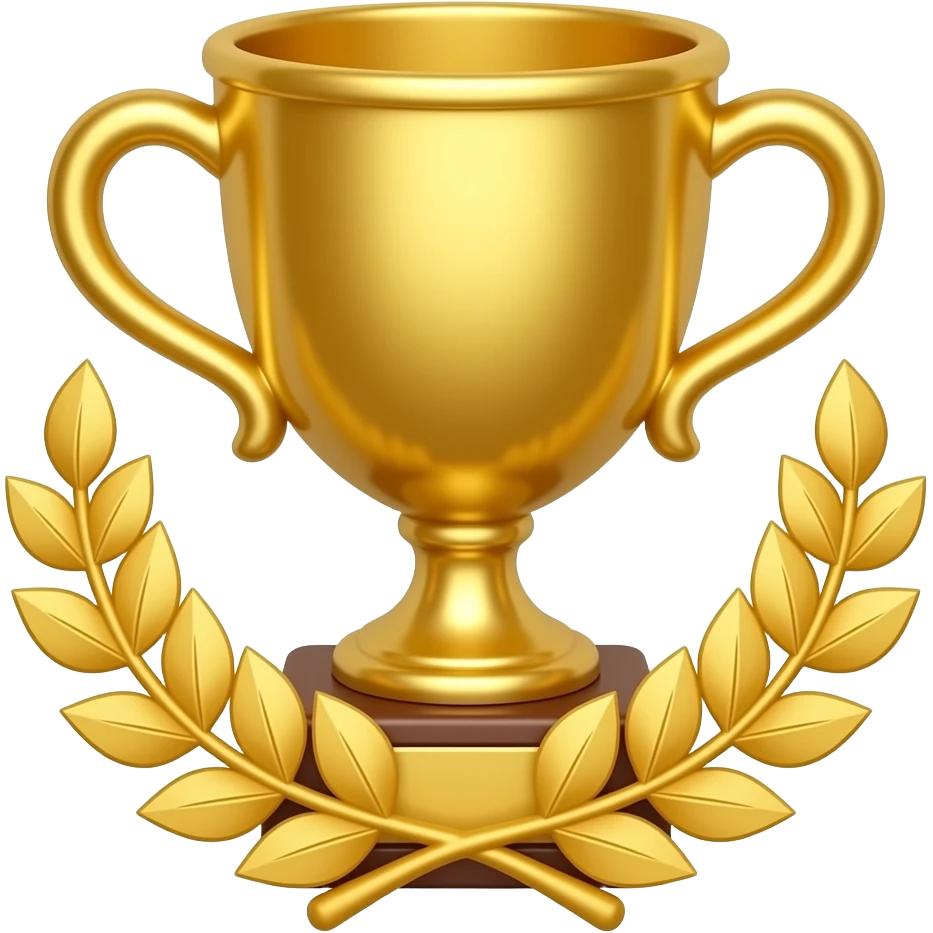 minimalistic line art sticker of a golden trophy, elegant thin strokes, pastel tones, clean vector design, no background, modern aesthetic, white outline emoji