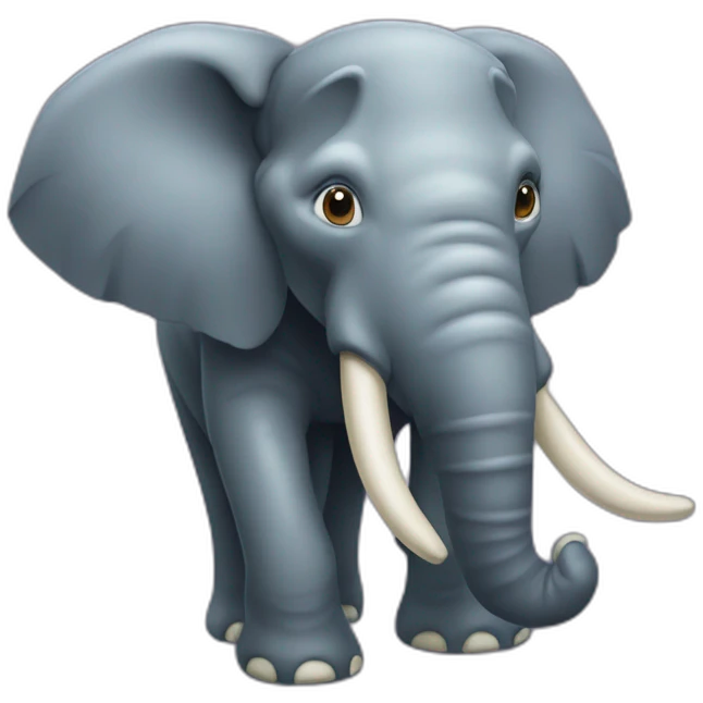 éléphant tête mammouth emoji