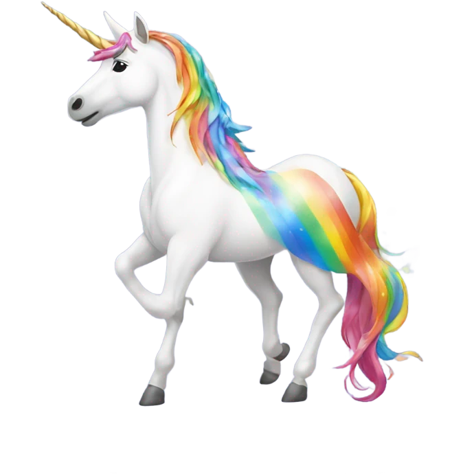 Unicorn vomiting rainbow  emoji