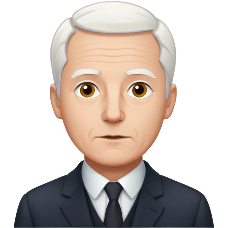 portrait of Hans Jonas, German philosopher, short white hair, no glasses, clean-shaven, suit jacket, neutral expression emoji