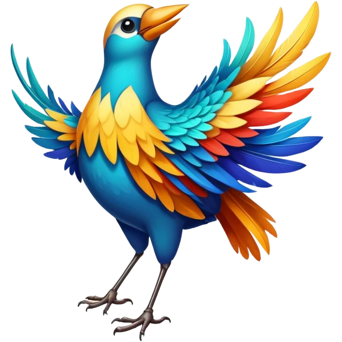Elegant bird emoji
