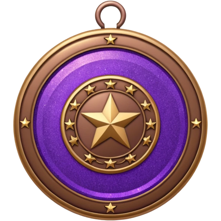 Purple Glitter military medal emoji