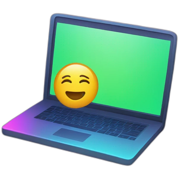 programmer laptop neon emoji