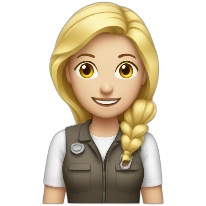 Blonde women doing mechanic emoji