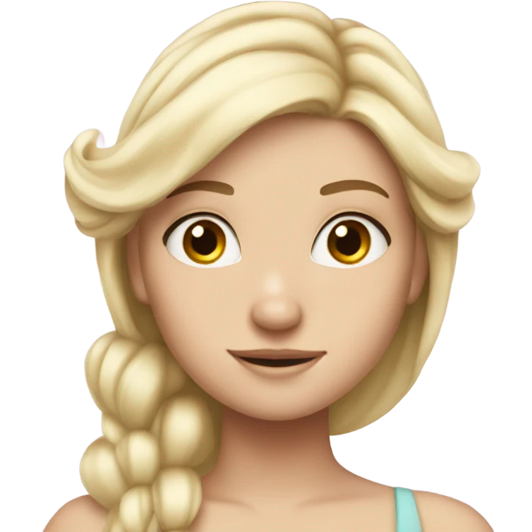 Princess fairy white girl blonde hair  emoji