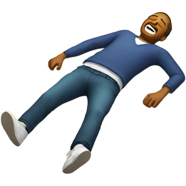 Guy dying on the floor with laughter  emoji