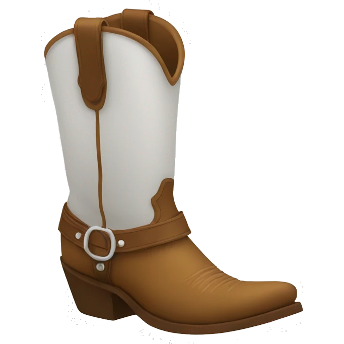 cowboy boot, white emoji